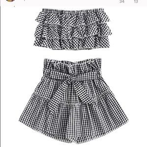 Gingham Two Piece Set